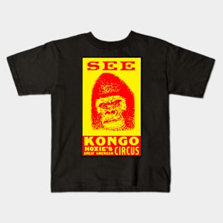 Kongo The Circus Gorilla - For Dark Background Kids T-Shirt